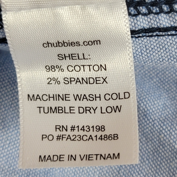 Chubbies The Armadas 5.5 "Navy Originals Stretch Shorts Sz S NEW - Picture 13 of 13